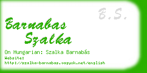 barnabas szalka business card