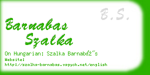 barnabas szalka business card